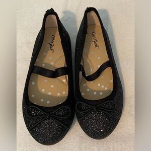 Cat & Jack Sparkly Black Flats Size 9